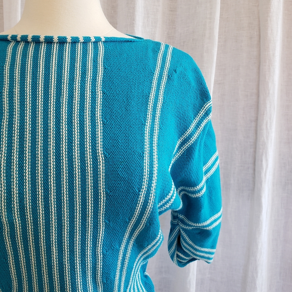 Anthro Turquoise Sweater top by Moth